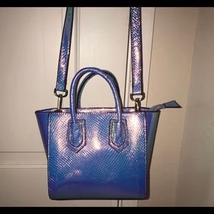 Mini iridescent cross body bag